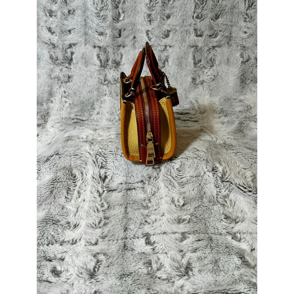Coach Rogue 12 Mini C1808 Buttercup Yellow Leather Crossbody Bag 1941 - Picture 7 of 11